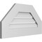 Ekena Millwork Octagonal Top Surface Mount PVC Gable Vent: Functional, w/ 3-1/2"W x 1"P Standard Frame, 26"W x 14"H GVPOT26X1401SF - alternate 3